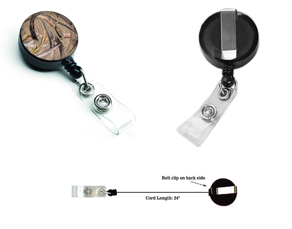 Deer Horns Retractable Badge Reel for Nurses ID Badge Holder with Clip Retractable Employee Badge Holder, Belt Clip