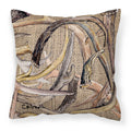 Deer Horns Decorative Throw Pillow 14x14 Indoor Outdoor Accent Cushion, Fabric Cover with Insert for Sofa, Bed, Porch & Living Room