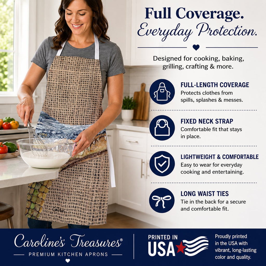 Alligator Apron Cooking Kitchen Server Baking Crafts Gardening for Adult Women Men, Unisex, Large, Multicolor
