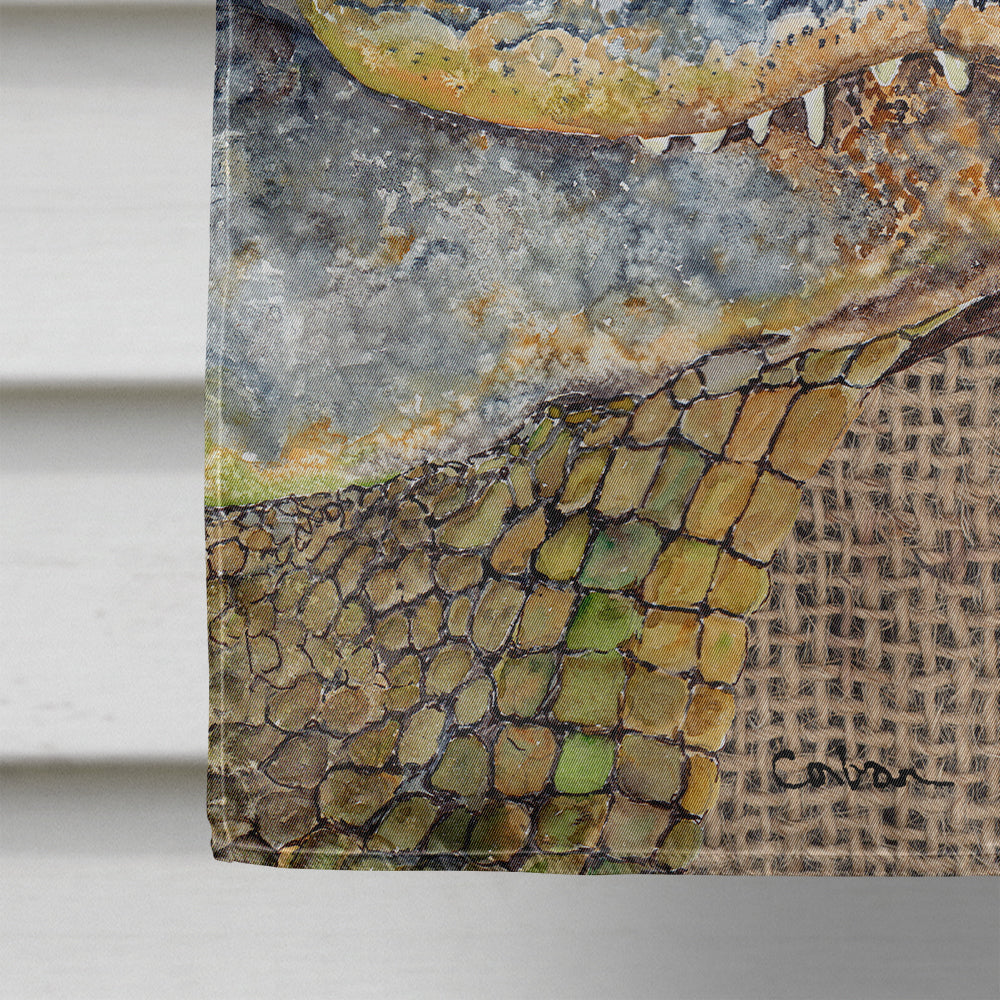 Alligator House Flag 28x40 Porch Sleeve Pole Decorative Outside Yard Banner Artwork Wall Hanging, Polyester