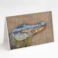 Alligator Greeting Cards Pack of 8 Blank Cards with Envelopes Whimsical A7 Size 5x7