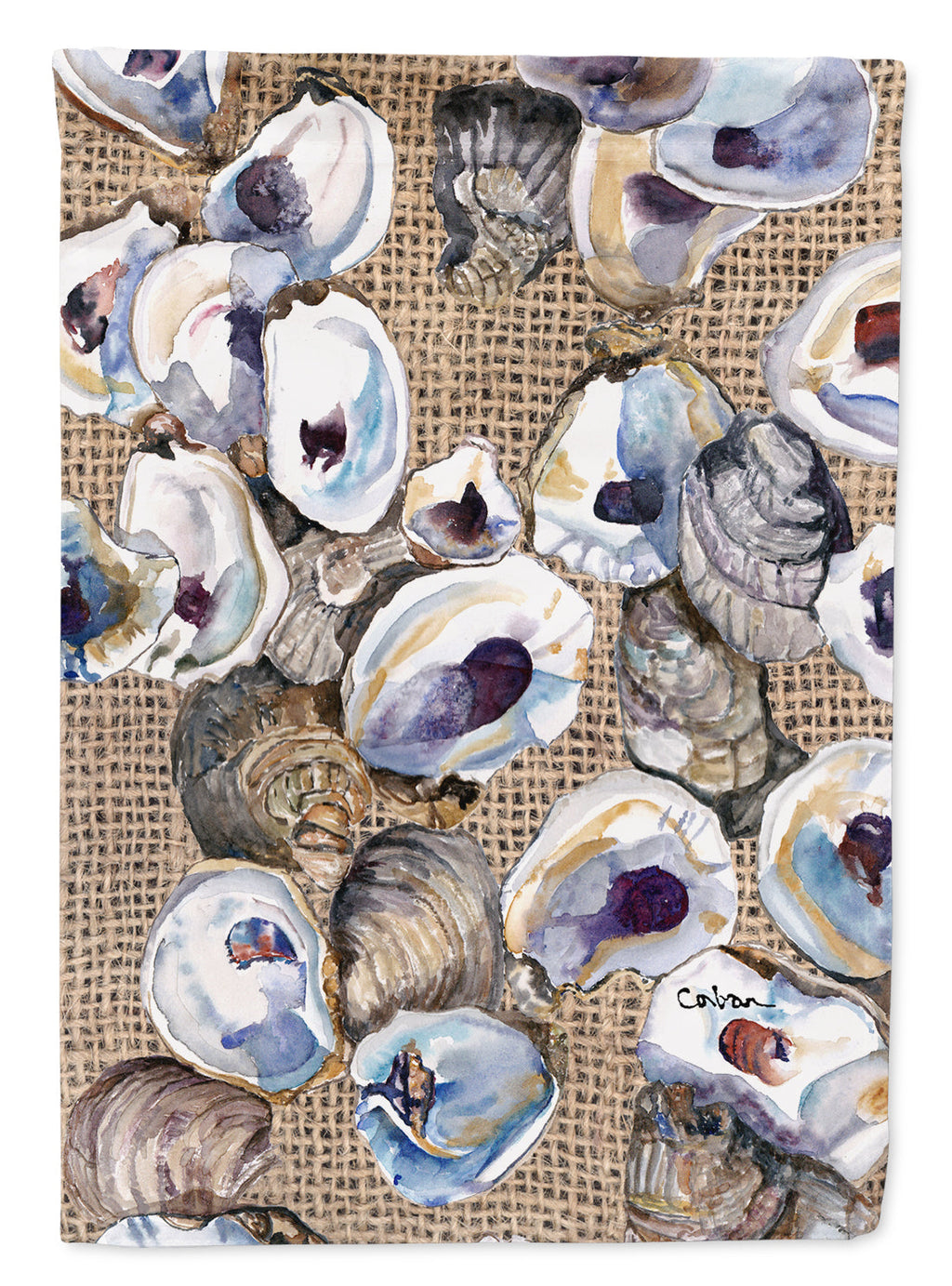 Oyster House Flag 28x40 Porch Sleeve Pole Decorative Outside Yard Banner Artwork Wall Hanging, Polyester