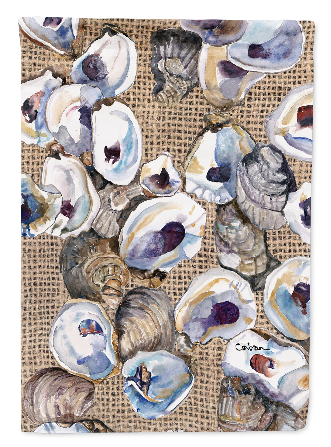 Oyster House Flag 28x40 Porch Sleeve Pole Decorative Outside Yard Banner Artwork Wall Hanging, Polyester