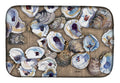 Oyster Dish Drying Mat Absorbent Dish Drying Mat Pad for Kitchen Counter Dish Drainer Mat for Countertop, 14 x 21", Multicolor