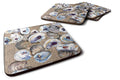 Oyster Foam Coasters Set of 4 Cup Coasters for Indoor Outdoor, Tabletop Protection, Anti Slip, Mouse pad Material
