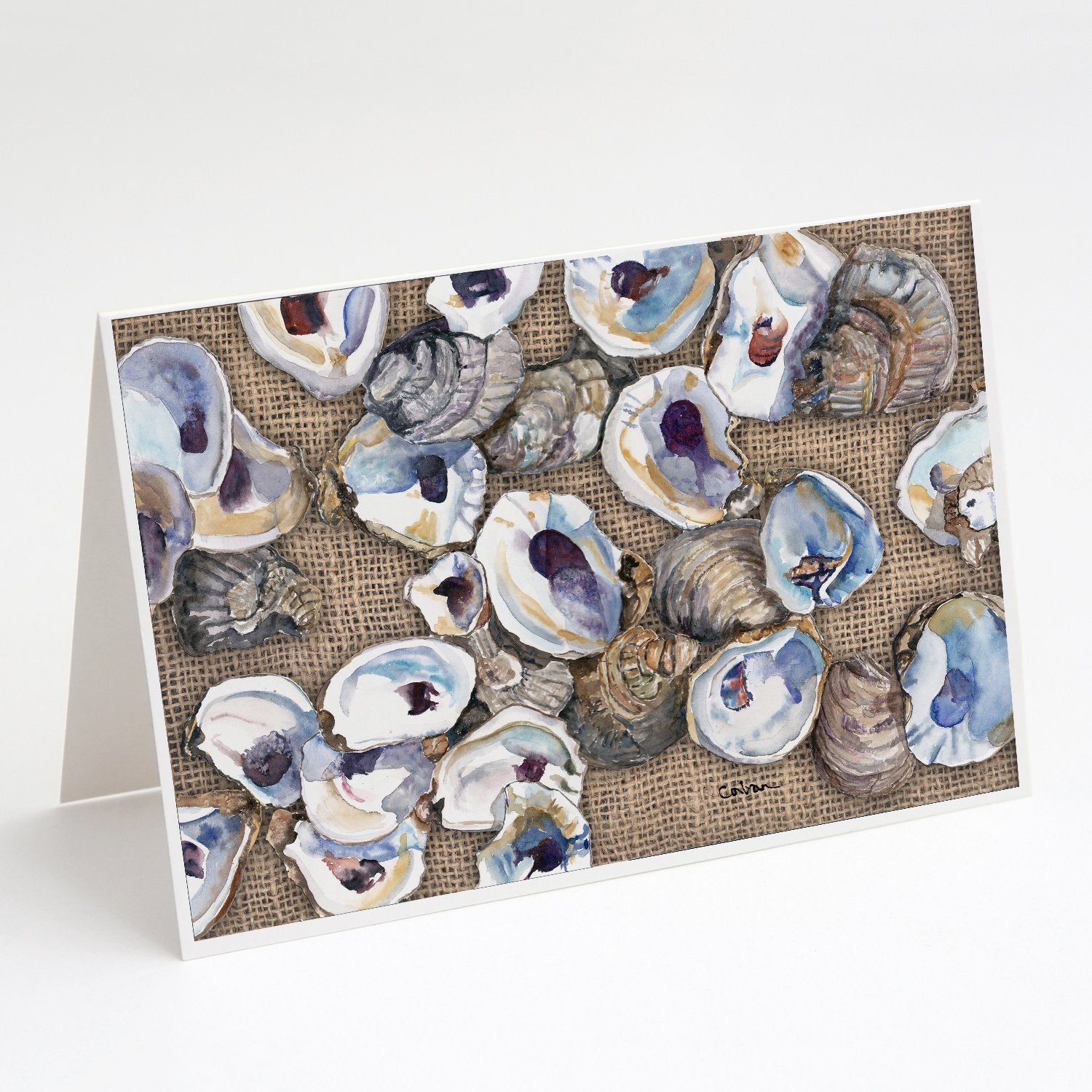 Oyster Greeting Cards Pack of 8 Blank Cards with Envelopes Whimsical A7 Size 5x7