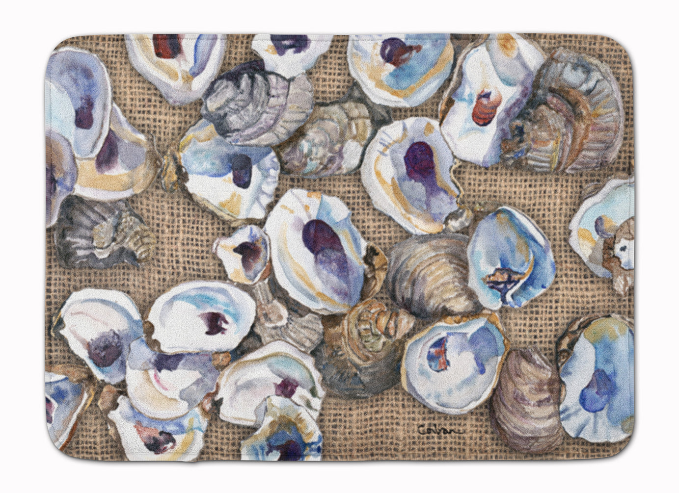 Oyster Memory Foam Kitchen Mat Machine Washable Anti-Fatigue Cushion Comfort Bath or Kitchen Rug