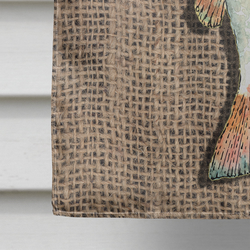 Red Fish House Flag 28x40 Porch Sleeve Pole Decorative Outside Yard Banner Artwork Wall Hanging, Polyester