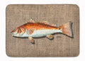 Red Fish Memory Foam Kitchen Mat Machine Washable Anti-Fatigue Cushion Comfort Bath or Kitchen Rug