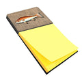 Red Fish Watercolor Sticky Note Holder Refillable Dispenser Desk Accessory 3x3 Pad Gift