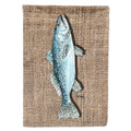 Fish Speckled Trout House Flag 28x40 Porch Sleeve Pole Decorative Outside Yard Banner Artwork Wall Hanging, Polyester