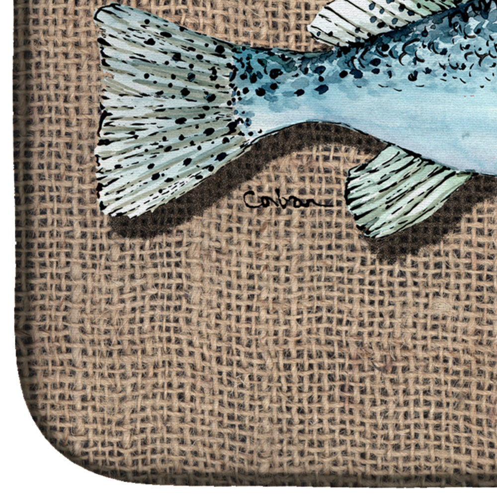 Fish Speckled Trout Dish Drying Mat Absorbent Dish Drying Mat Pad for Kitchen Counter Dish Drainer Mat for Countertop, 14 x 21", Multicolor