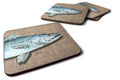 Fish Speckled Trout Foam Coasters Set of 4 Cup Coasters for Indoor Outdoor, Tabletop Protection, Anti Slip, Mouse pad Material