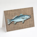 Fish Speckled Trout Greeting Cards Pack of 8 Blank Cards with Envelopes Whimsical A7 Size 5x7