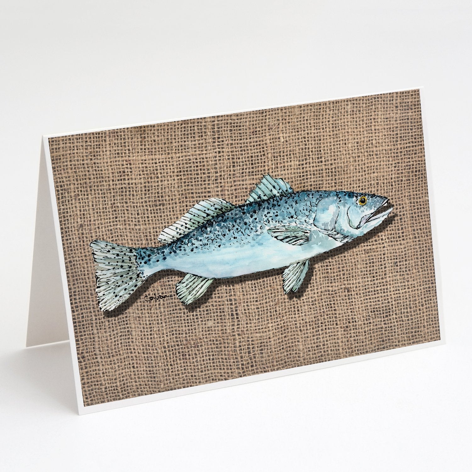 Fish Speckled Trout Greeting Cards Pack of 8 Blank Cards with Envelopes Whimsical A7 Size 5x7