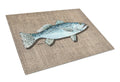 Fish Speckled Trout Cutting Board Tempered Glass Kitchen Cutting Surface, Heat Resistant Chopping, Non-Slip Feet, Food Prep & Serving
