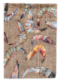 Shrimp House Flag 28x40 Porch Sleeve Pole Decorative Outside Yard Banner Artwork Wall Hanging, Polyester