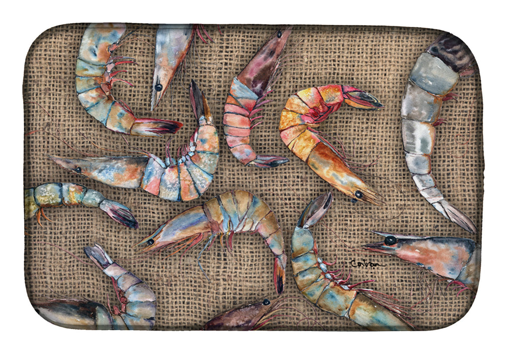 Shrimp Dish Drying Mat Absorbent Dish Drying Mat Pad for Kitchen Counter Dish Drainer Mat for Countertop, 14 x 21", Multicolor