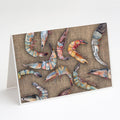 Shrimp Greeting Cards Pack of 8 Blank Cards with Envelopes Whimsical A7 Size 5x7