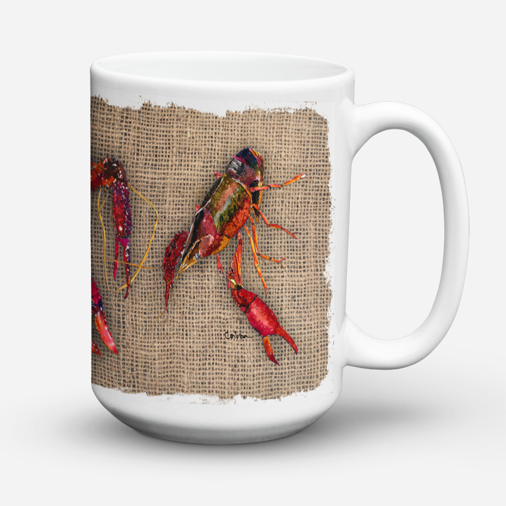 Crawfish Ceramic Coffee Mug 15 oz Decorative Large C Handle Mug Cup for Tea, Cocoa Hot Chocolate