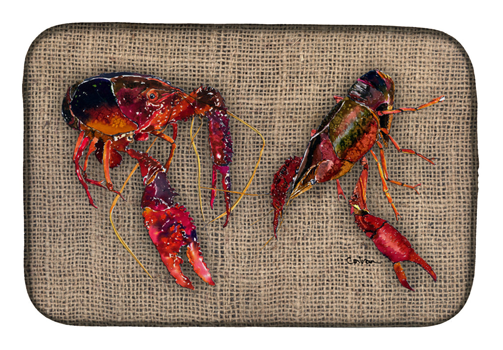 Crawfish Dish Drying Mat Absorbent Dish Drying Mat Pad for Kitchen Counter Dish Drainer Mat for Countertop, 14 x 21", Multicolor