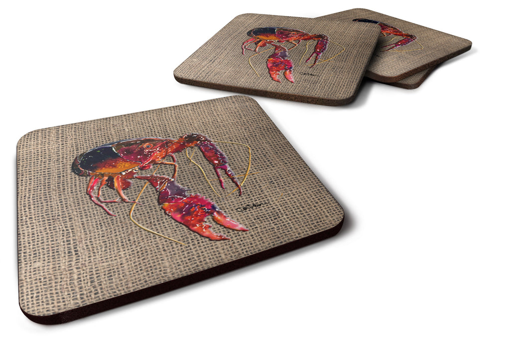 Crawfish Foam Coasters Set of 4 Cup Coasters for Indoor Outdoor, Tabletop Protection, Anti Slip, Mouse pad Material