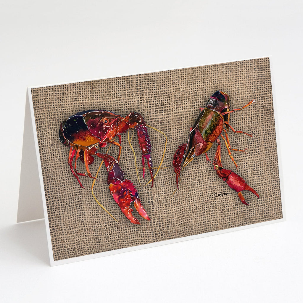Crawfish Greeting Cards Pack of 8 Blank Cards with Envelopes Whimsical A7 Size 5x7