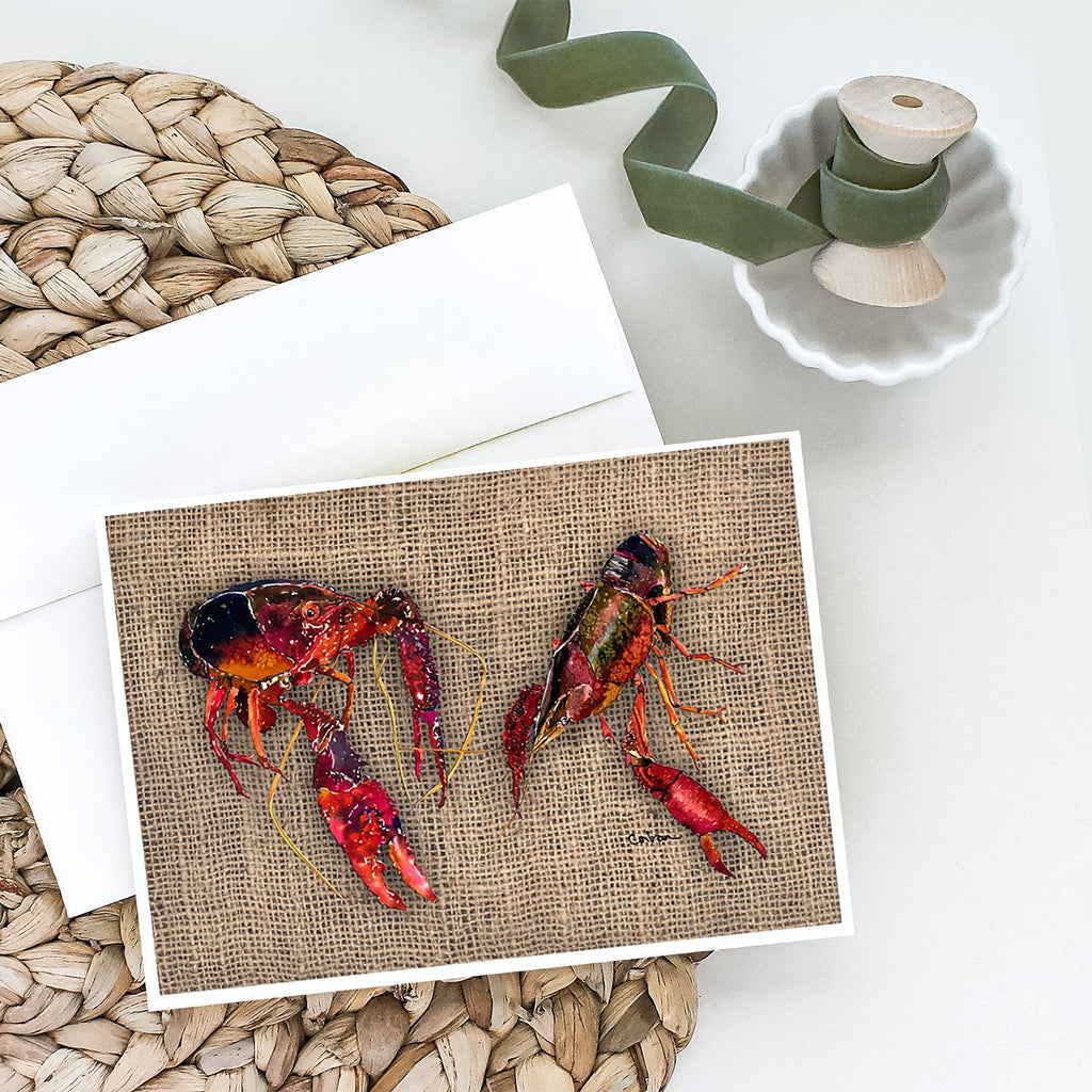Crawfish Greeting Cards Pack of 8 Blank Cards with Envelopes Whimsical A7 Size 5x7