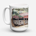 Old Barn Ceramic Coffee Mug 15 oz Decorative Large C Handle Mug Cup for Tea, Cocoa Hot Chocolate
