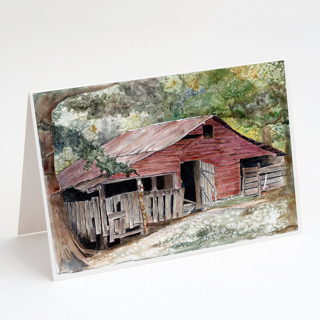 Old Barn Greeting Cards Pack of 8 Blank Cards with Envelopes Whimsical A7 Size 5x7