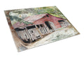 Old Barn Cutting Board Tempered Glass Kitchen Cutting Surface, Heat Resistant Chopping, Non-Slip Feet, Food Prep & Serving