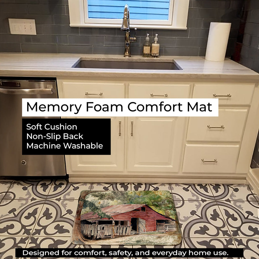 Old Barn Memory Foam Kitchen Mat Machine Washable Anti-Fatigue Cushion Comfort Bath or Kitchen Rug