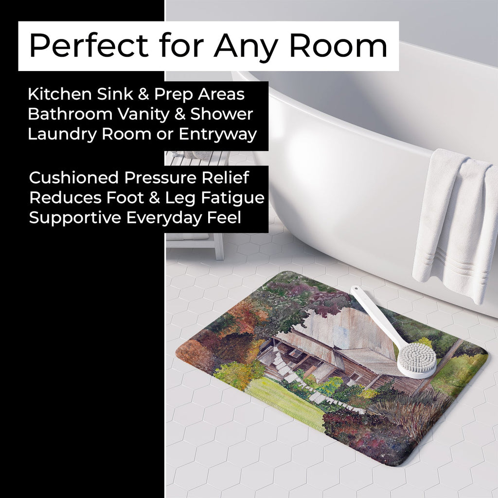 Wash Day Memory Foam Kitchen Mat Machine Washable Anti-Fatigue Cushion Comfort Bath or Kitchen Rug