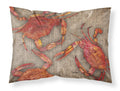 Cooked Crabs on Faux Burlap Standard Pillowcase Lightweight Super Soft Easy Care Decorative Artwork Pillowcase, Standard