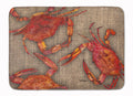 Cooked Crabs on Faux Burlap Memory Foam Kitchen Mat Machine Washable Anti-Fatigue Cushion Comfort Bath or Kitchen Rug