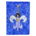 Christmas Angel Fleur de lis  House Flag 28x40 Porch Sleeve Pole Decorative Outside Yard Banner Artwork Wall Hanging, Polyester