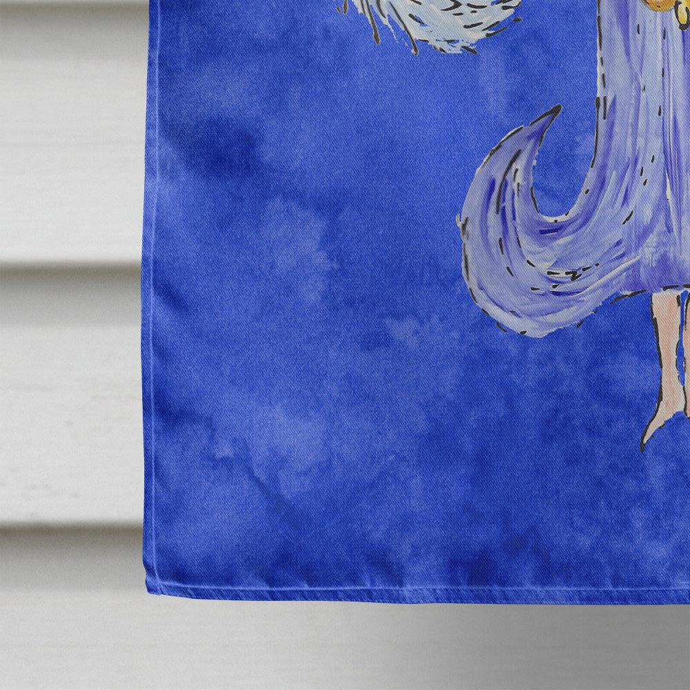 Christmas Angel Fleur de lis  House Flag 28x40 Porch Sleeve Pole Decorative Outside Yard Banner Artwork Wall Hanging, Polyester