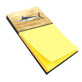 Swordfish on Sandy Beach Watercolor Sticky Note Holder Refillable Dispenser Desk Accessory 3x3 Pad Gift
