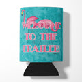 Welcome to the Trailer with Flamingos Can or Bottle Hugger Cooler Sleeve for Standard 12 oz Cans, Insulated Foam Beer & Soda Can Hugger Reusable