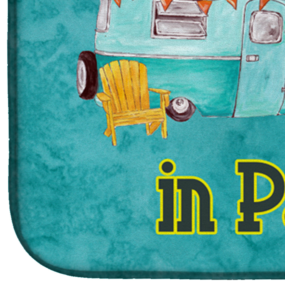 Another Day in Paradise Dish Drying Mat Absorbent Dish Drying Mat Pad for Kitchen Counter Dish Drainer Mat for Countertop, 14 x 21", Multicolor