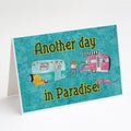 Another Day in Paradise Greeting Cards Pack of 8 Blank Cards with Envelopes Whimsical A7 Size 5x7