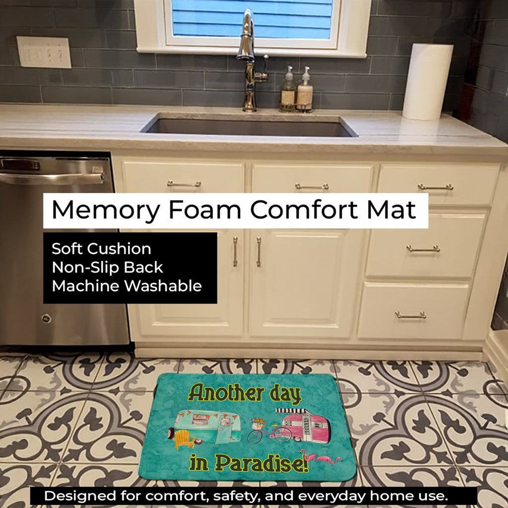 Another Day in Paradise Memory Foam Kitchen Mat Machine Washable Anti-Fatigue Cushion Comfort Bath or Kitchen Rug