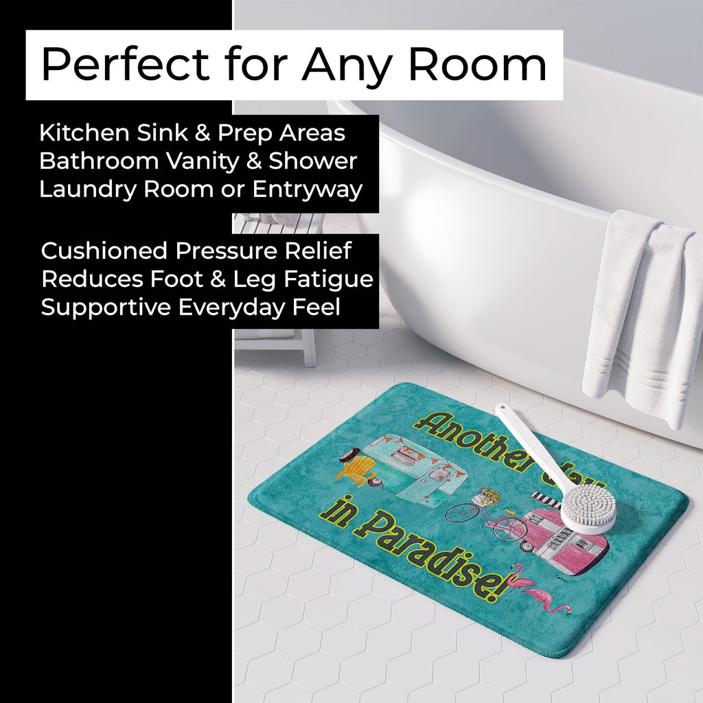 Another Day in Paradise Memory Foam Kitchen Mat Machine Washable Anti-Fatigue Cushion Comfort Bath or Kitchen Rug