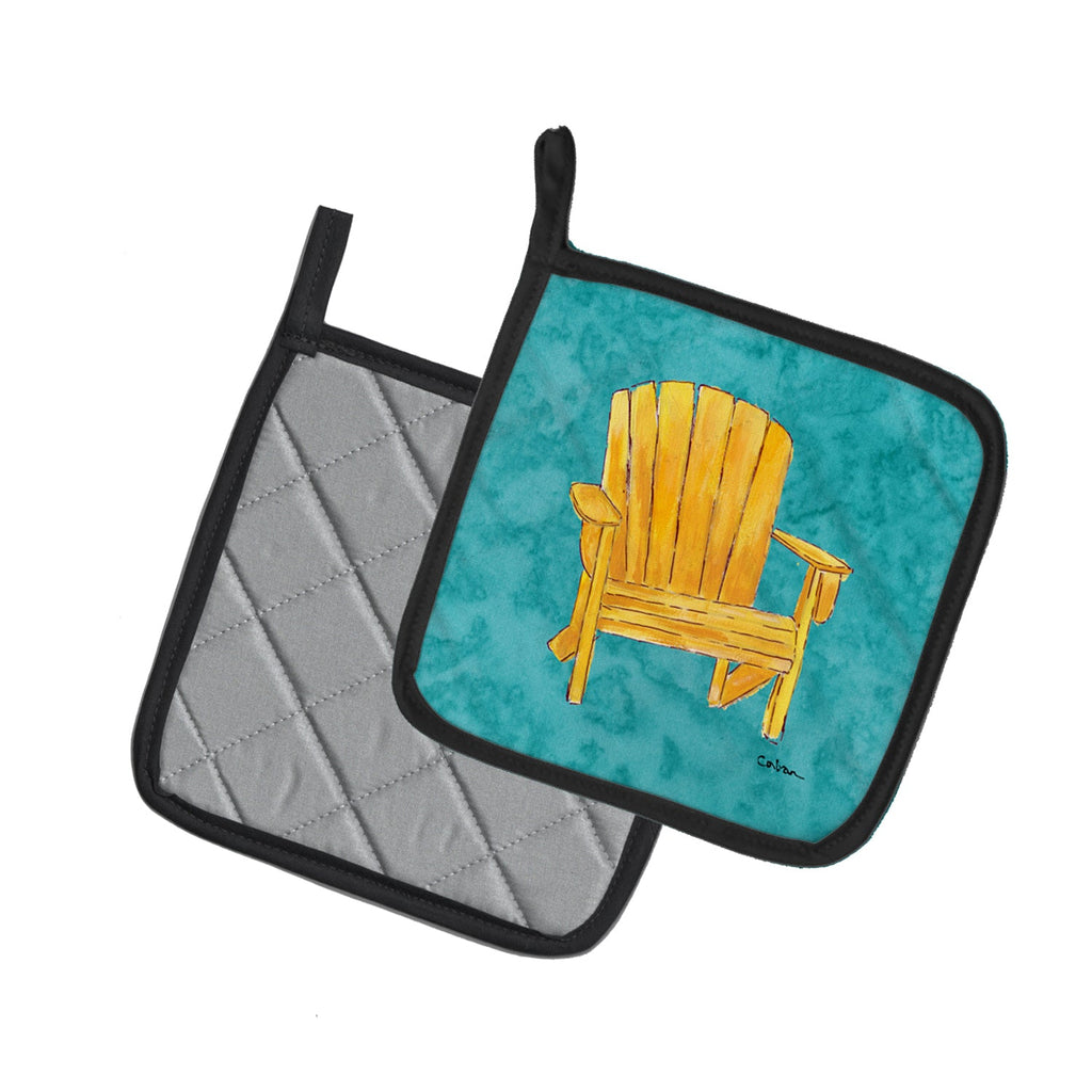 Welcome to the Trailer Pot Holder Set of 2 Heat Resistant Quilted Hot Pads 7.5 x 7.5 Inch, Insulated Kitchen Trivets for Cooking & Baking