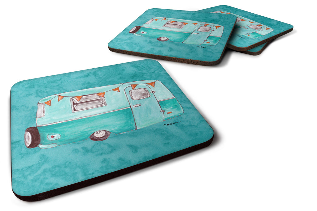Welcome to the Trailer Foam Coasters Set of 4 Cup Coasters for Indoor Outdoor, Tabletop Protection, Anti Slip, Mouse pad Material