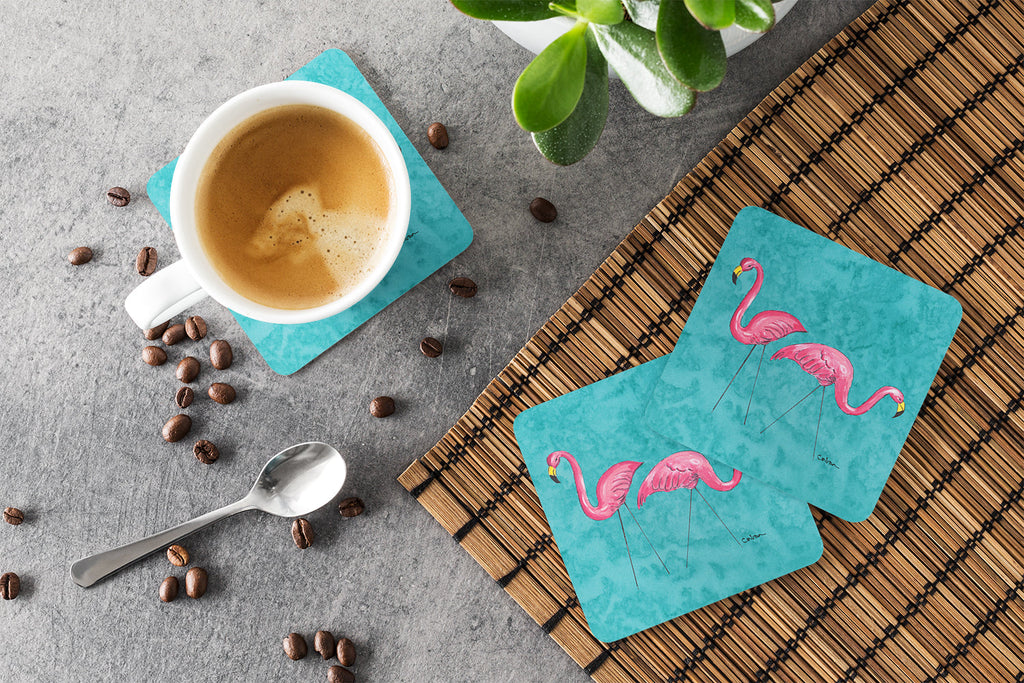 Welcome to the Trailer Foam Coasters Set of 4 Cup Coasters for Indoor Outdoor, Tabletop Protection, Anti Slip, Mouse pad Material