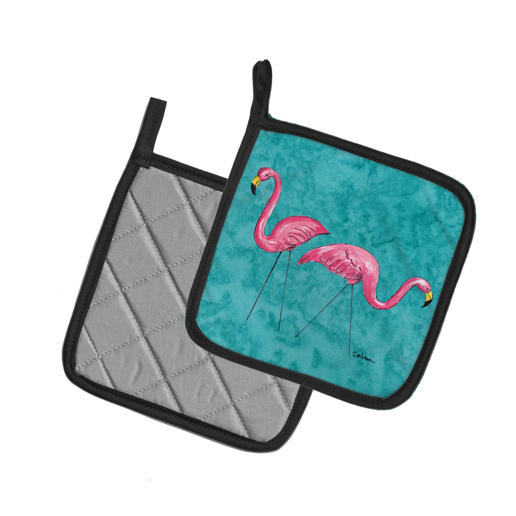 Welcome to the Trailer Pot Holder Set of 2 Heat Resistant Quilted Hot Pads 7.5 x 7.5 Inch, Insulated Kitchen Trivets for Cooking & Baking