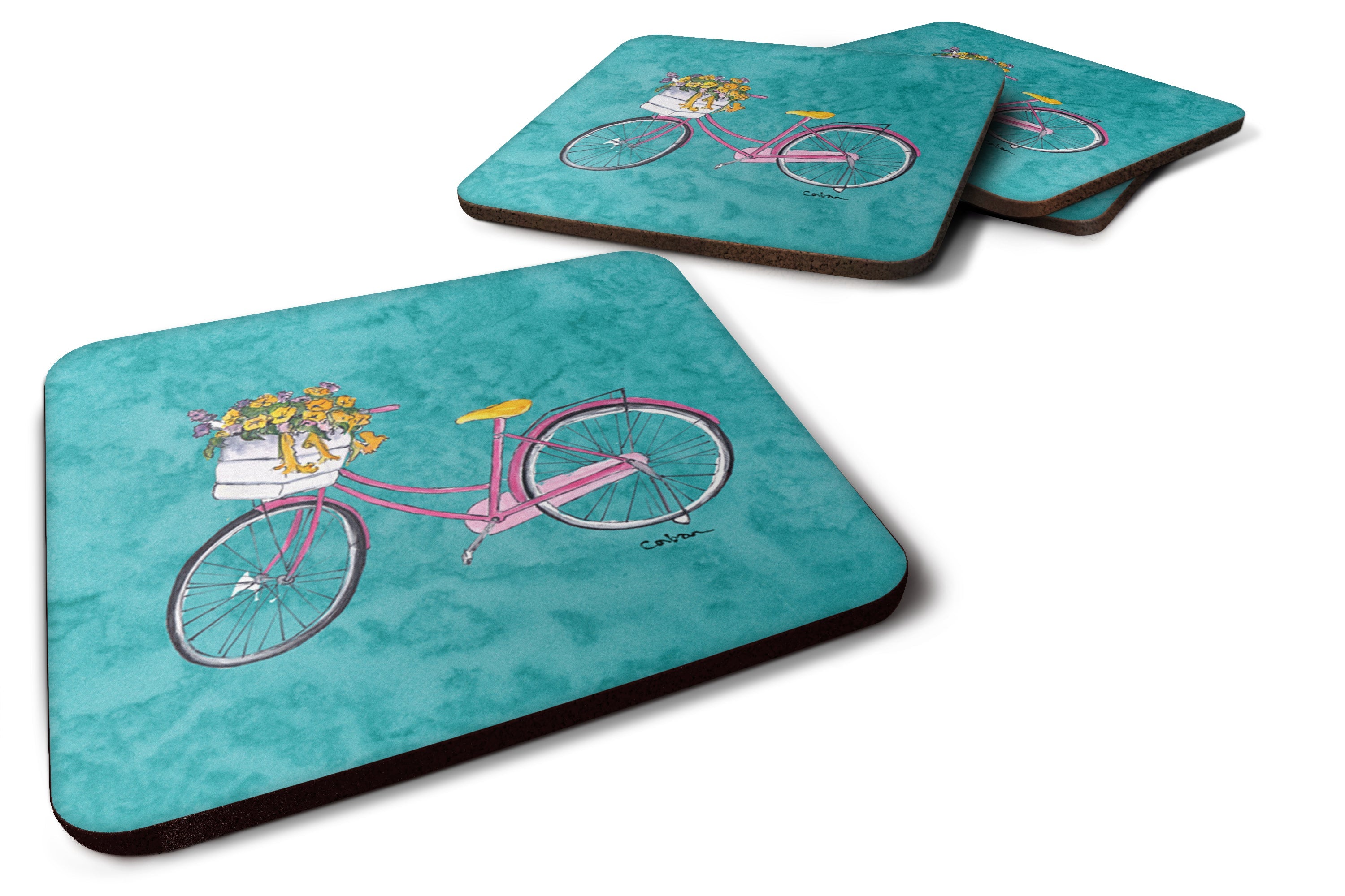 Welcome to the Trailer Foam Coasters Set of 4 Cup Coasters for Indoor Outdoor, Tabletop Protection, Anti Slip, Mouse pad Material