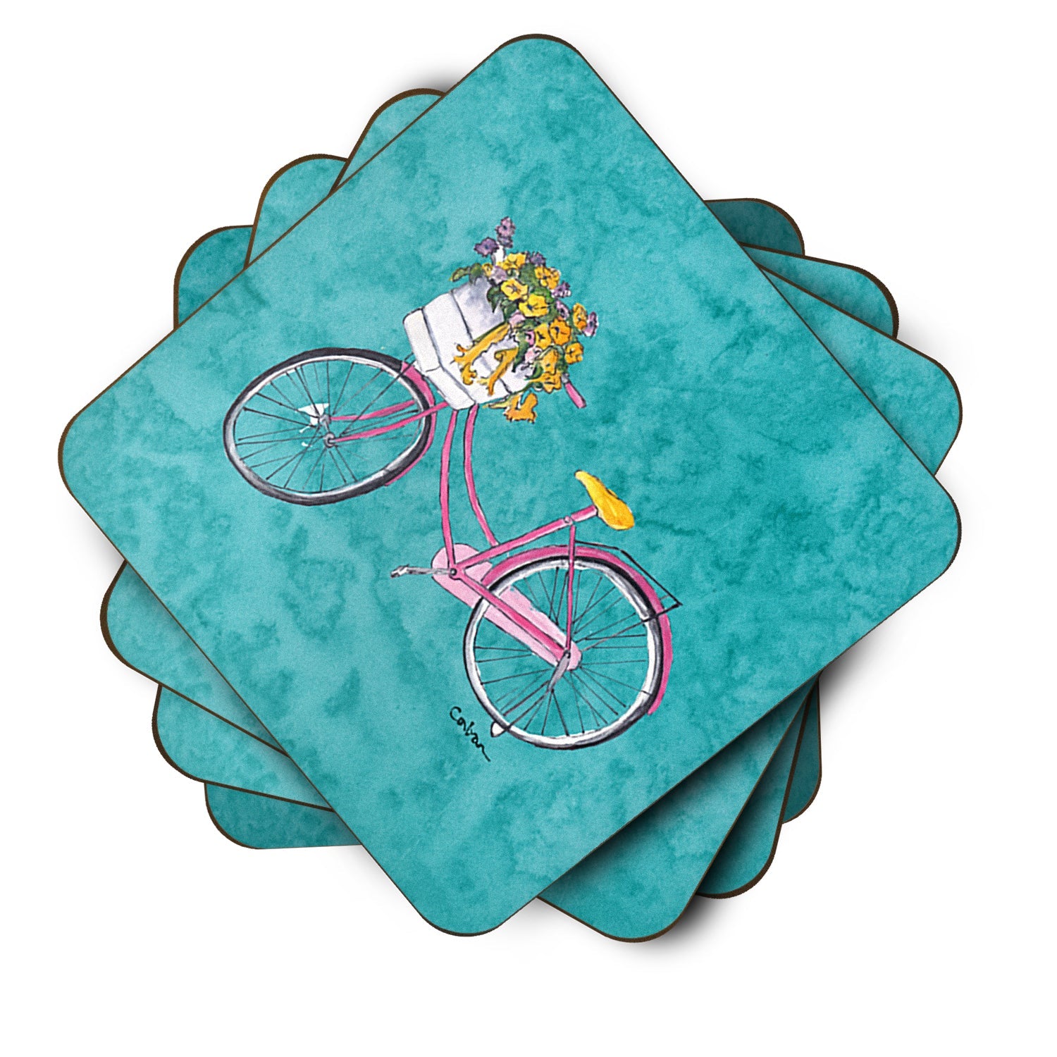 Welcome to the Trailer Foam Coasters Set of 4 Cup Coasters for Indoor Outdoor, Tabletop Protection, Anti Slip, Mouse pad Material