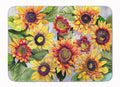 Sunflowers Memory Foam Kitchen Mat Machine Washable Anti-Fatigue Cushion Comfort Bath or Kitchen Rug